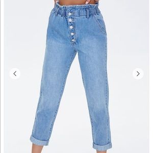 Forever21 paper bag denim pants, with Tags